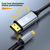 Cable de 2M 4K tipo C a DP compatible con Cable de ultra alta definición 4K 60Hz tipo C a DP para Monitor de proyector HDTV