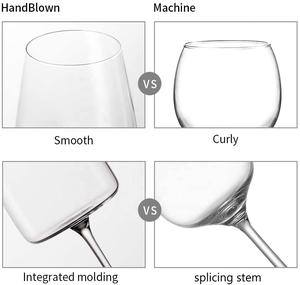 Verre à vin avec tige traction sans plomb, verres à vin, grand bol, nouveauté, cristal, tendance, - Product Image 3