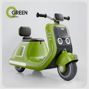 Tricycle électrique pour enfants avec lumières LED clignotantes, <span class=keywords><strong>trottinette</strong></span> d'équilibre pour tout-petits en matériaux écologiques avec apprentissage précoce de l'anglais - Product Image 2