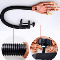 Main d'entraînement professionnelle pour la manucure, qualité salon, articulations flexibles, support à pince, embouts de manucure remplaçables, main d'entraînement pour l'art des ongles