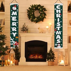 Ensemble de décorations de Noël et bannière de porte suspendue, 71x12 pouces, en polyester, pour porche avant, cour, <span class=keywords><strong>garage</strong></span> - Product Image 3