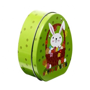 Boîte en métal avec logo personnalisé unique pour biscuits de Pâques Boîte en fer blanc Bonbons <span class=keywords><strong>Chocolat</strong></span> Cadeau en forme d'œuf Récipient de rangement en métal - Product Image 1