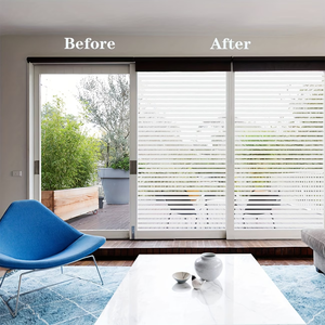 Film adhésif décoratif givré en PVC pour fenêtres, motif stores épais, pour vitres et cloisons <span class=keywords><strong>de</strong></span> bureaux et <span class=keywords><strong>de</strong></span> maisons - Product Image 6