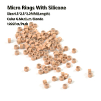 Perles en Silicone pour cheveux, Micro Link, 4.5x2.5x3.0MM, 1000 pièces/bouteille, bijoux, vente en gros