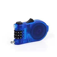 Cadenas à câble rétractable portable à combinaison à 3 chiffres pour casque, bagages, vélo