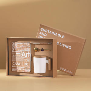 カスタムロゴプロモーション高級ギフトアイテムノートブックビジネスセットコルクブラウン環境にやさしいノートブックギフトセット - Product Image 1