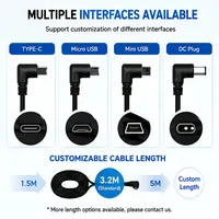 Câble d'alimentation universel 3,5 m pour caméra embarquée 12-24V vers 5V 1,5A pour DVR de voiture, rétroviseurs connectés, appareils GPS, chargeur de voiture OEM