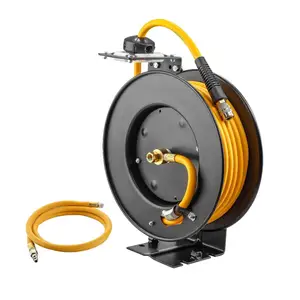 Cấp công nghiệp Heavy Duty thép có thể thu vào dầu thủy lực Hose Reel 1/2 "inch x 15m