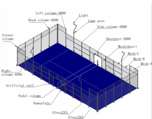 Hot Selling Custom Design Panorâmico <span class=keywords><strong>Cricket</strong></span> Pitch Equipamentos Locais Esportivos para Ténis - Product Image 1