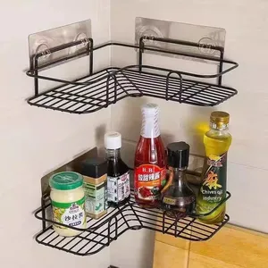 Panier de rangement mural en métal à un niveau <span class=keywords><strong>pour</strong></span> salle de bain, organisateur <span class=keywords><strong>d</strong></span>'articles de toilette et <span class=keywords><strong>d</strong></span>'épices <span class=keywords><strong>pour</strong></span> douche, vente en gros <span class=keywords><strong>d</strong></span>'usine - Product Image 4