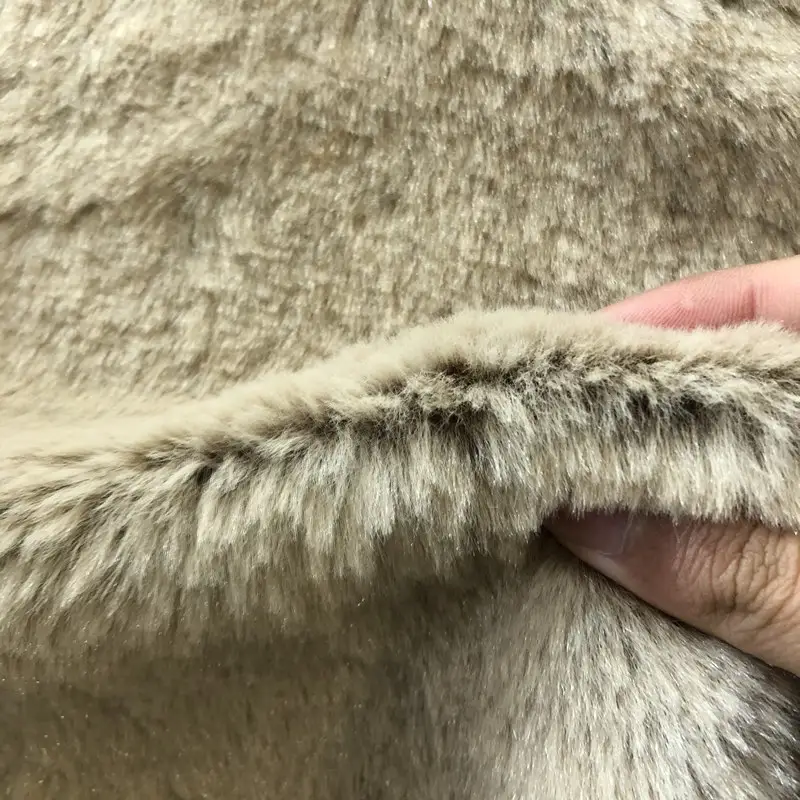 Loup de neige en peluche, fausse fourrure de lapin artificiel pour couverture de canapé, manteau, couverture
