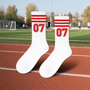 Chaussettes de sport d'automne à motifs imprimés colorés, antibactériennes, résistantes à la transpiration, personnalisables, 12 paires, numéro 07, chaussettes de sport rayées - Product Image 3