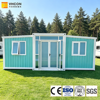 Chambre froide isolée avec panneau de contrôle de température, porte hermétique pour entrepôt d'aliments surgelés, maison conteneur extensible
