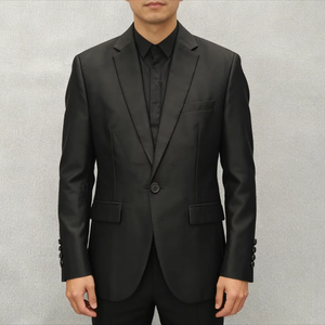 Manufacturer Custom High Quality Black Single Breasted Business Casual Office Formal Men <b>Suit</b> <b>Jacket</b> - Product Image 1