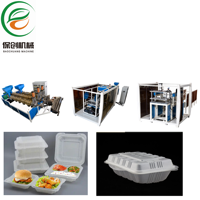 Ligne de production automatique de thermoformage pour boîtes à lunch en plastique PS/PP jetables à glissière pour l'emballage alimentaire