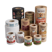 Film en rouleau de papier couché à base d'eau recyclable UE pour aliments pour chats et chiens, film d'emballage pour machines automatiques pour café et friandises