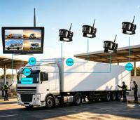 Système de surveillance sans fil 4 canaux toutes saisons pour camions, moniteur 10 pouces, signal numérique 2.4G, DVR, lignes de stationnement pour camions à benne basculante et camions poubelle