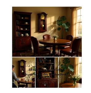 Pendule Grandfather Wall Clock Finition chêne Legacy et un pendule fini laiton brossé pour un style traditionnel - Product Image 6