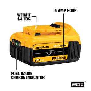 2/4/8 PACK ชุดเปลี่ยนแบตเตอรี่ 20V 6.0Ah 20V 5000mAh DCB206 DCB207 DCB204 DCB201 DCB200 DCD/DCF/DCG ซีรีส์เครื่องมือไฟฟ้า - Product Image 4
