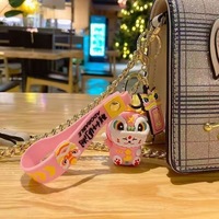 Porte-clés et pendentif de sac de haute qualité, mignon, style dessin animé, avec personnages Totoro, Danse du Lion, Maneki Neko Chat porte-bonheur et Tigre