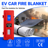 Couverture anti-feu pour véhicule électrique, emballée dans une boîte rouge en PP, pour la sécurité des parkings, des garages et du transport