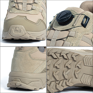 Scarpe da corsa in gomma traspirante leggere scarponi da <span class=keywords><strong>trekking</strong></span> scollati scarpe con bottoni rotanti stivali da allenamento - Product Image 5