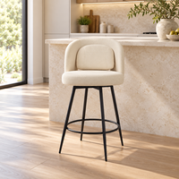 Tabourets de bar pivotants en gros, tabourets de comptoir à dossier haut pivotants à 360 degrés avec dossier, chaise de bar pour îlot de cuisine