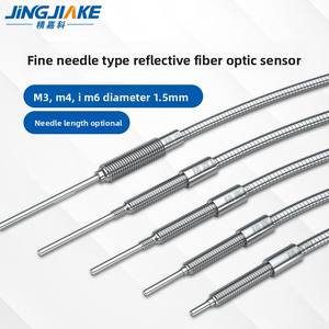 Capteur de <span class=keywords><strong>fibre</strong></span> <span class=keywords><strong>optique</strong></span> à tube à aiguille étendu à réflexion diffuse gainé de métal, type frontal M3M4M6, 5-90 mm en option, BUF37-S10 - Product Image 6