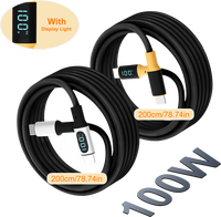 Kabel Pengisian Cepat Grosir Silikon Usb c ke c Kabel Ponsel Pengisian Cepat Transfer Data 100w Kabel Tipe c