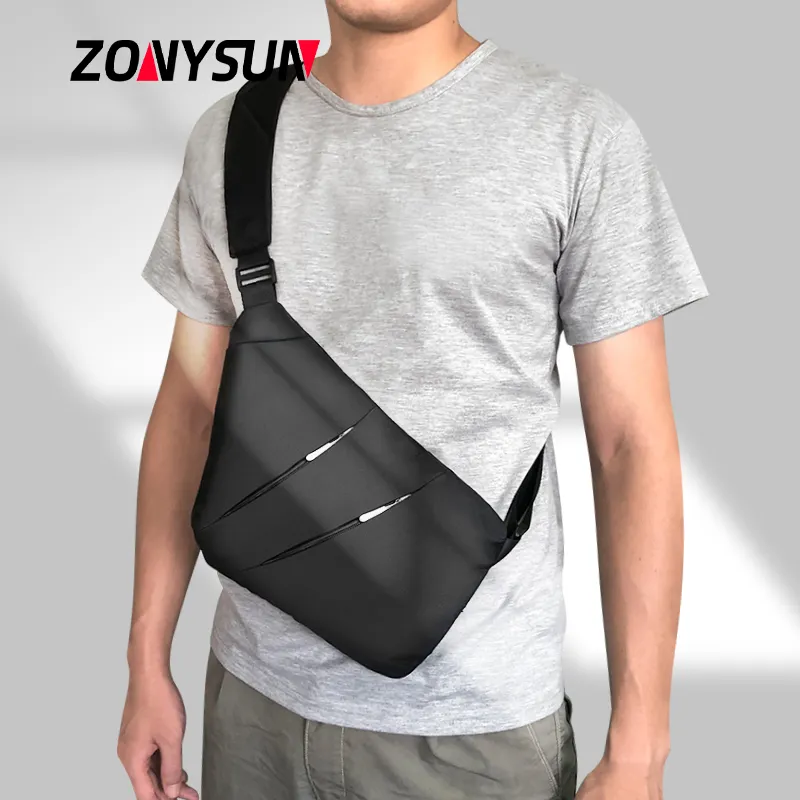 OEM कंधे पार शरीर बैग डिजाइनर मिनी यूनिसेक्स खेल छाती बैग कस्टम प्रिंट सेलफोन एकल Crossbody दूत बैग