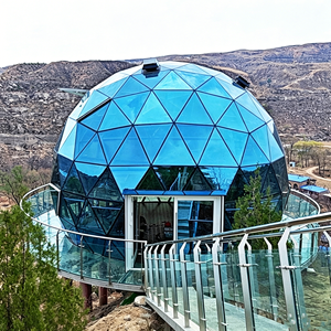 Hot sale Aluminum Geodesic Glamping Dome Tent All-Season Spherical Dome Tempered Glass 6-8 Person Professional Camping Luxury - Product Image 4