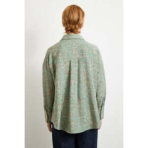 Chemise Javanez à imprimé léopard pour femme, popeline décontractée, boutonnée, fuchsia - Product Image 1