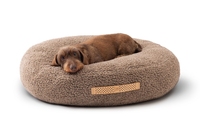 Yangyangpet Lit pour animaux de compagnie pas cher, 40CM 120CM, personnalisé, en bouclette, chaud, rond, type donut, luxueux, pour chien et chat
