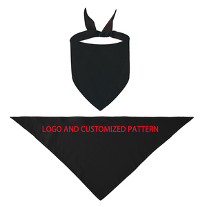 Factory Price Sublimation <b>Printed</b> Solid Color Custom Logo Pet Kerchief Dog scarves Triangle Bib Dog Bandana - Product Image 2