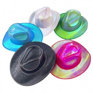 Nuevo Sombrero de Vaquero con Luces LED de Neón para Bodas, Carnavales, Festivales, Fiestas, Disfraces, Sombreros de Personajes de Playa - Product Image 1