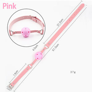 BDSM, sangle <span class=keywords><strong>en</strong></span> PVC réglable, bâillon à boule respirant, bâillon noir pour la bouche, jouet de bondage pour adultes, <span class=keywords><strong>jeu</strong></span> de rôle dominant et soumis - Product Image 6