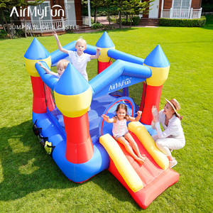 Château <span class=keywords><strong>gonflable</strong></span> <span class=keywords><strong>Air</strong></span> <span class=keywords><strong>My</strong></span> <span class=keywords><strong>Fun</strong></span> pour enfants avec toboggan et piscine à balles, respectueux de l'environnement, capacité de 90 kg, pour l'intérieur/l'extérieur, la cour, les jeux à domicile - Product Image 4