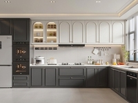 BENOVO luxe moderne maison armoire Design européen France minimalisme Style laque porte en bois évier robinet charnière dosseret