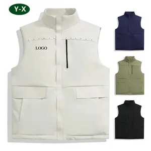 custom men's lightweight winter outdoor warm down vest sleeveless jacket