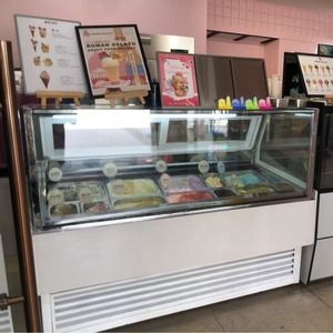 <span class=keywords><strong>Vitrine</strong></span> Réfrigérée Commerciale à Porte Vitrée <span class=keywords><strong>pour</strong></span> Gelato et Crème Glacée Italienne Économe en Énergie <span class=keywords><strong>pour</strong></span> Boulangerie - Product Image 6