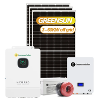 Greensun système d'alimentation hybride solaire et éolienne 5kw 8kw 10kw 12kw Kit de système solaire domestique à phase divisée 110/120v