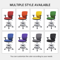 Chaise de dessin ergonomique certifiée par BSCI en usine avec siège en forme de W chaise de bureau tabouret de caissier avec repose-pieds anneau Silla De Cajero