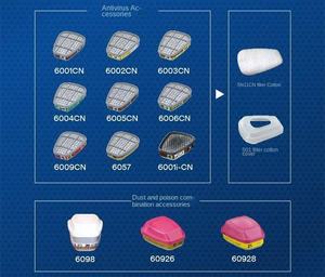 <span class=keywords><strong>Masque</strong></span> complet anti-virus réutilisable 3M6800, <span class=keywords><strong>masque</strong></span> anti-acide, <span class=keywords><strong>masque</strong></span> à <span class=keywords><strong>gaz</strong></span> organique, ensemble en caoutchouc pour la peinture chimique industrielle - Product Image 6