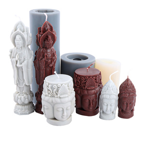 <span class=keywords><strong>Moule</strong></span> à bougie en silicone fait main pour sculpture de Bouddha, dieu <span class=keywords><strong>oriental</strong></span> Guanyin Tathagata, design Bouddha à quatre faces, pour résine et plâtre - Product Image 1