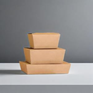 Embalaje de alimentos para llevar Papel Kraft reciclable desechable Contenedor de comida para llevar Impresión personalizada Embalaje de alimentos - Product Image 6