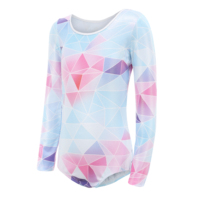 Ensemble de justaucorps de gymnastique à manches longues personnalisé pour filles B88 Galaxy, jupe en mousseline scintillante, chouchou pour cheveux, tenue de danse et de gymnastique pour enfants