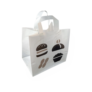 Sacs à provisions en plastique avec logo personnalisé sacs à provisions avec poignée imprimée sac de livraison en plastique PE - Product Image 1