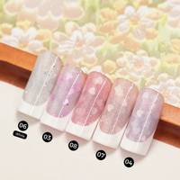 HEMA & TPO FREE Gel Constructeur Coloré Pailleté First Love pour Extension d'Ongles, Gel Constructeur à Paillettes Cœur en Pot, Marque Privée Personnalisable