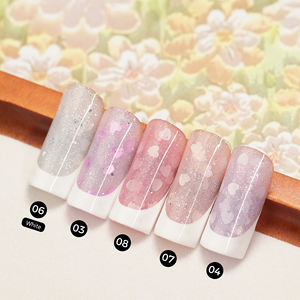 Gel Constructor de Uñas con Purpurina de Color HEMA y TPO FREE First Love, Gel Constructor de Uñas con Lentejuelas en Forma de Corazón en Tarro, Marca Privada Personalizada - Product Image 1