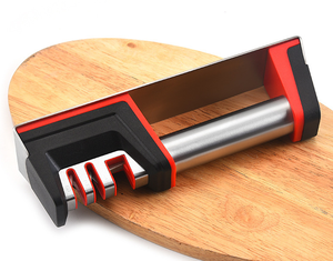 Pierre à aiguiser les couteaux en oxyde d'aluminium Superfit, la plus vendue en 2020, avec poignée ergonomique, 2 étapes, grain grossier 100-400, pour usage en cuisine - Product Image 6